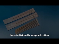 CA-006 Biologisch abbaubarer langer Holzstäbchen Reinraum Q Tipps Industrielle Baumwollknospen Reinigungsschwabstäbchen