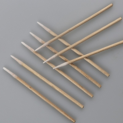Biologisch abbaubarer Holzstab Mini Spitze Wattestäbchen für den industriellen Einsatz