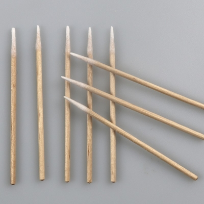 Industrieller, mikrospitzer, hölzerner Wattestäbchen, Reinraum, 1 mm, umweltfreundlich