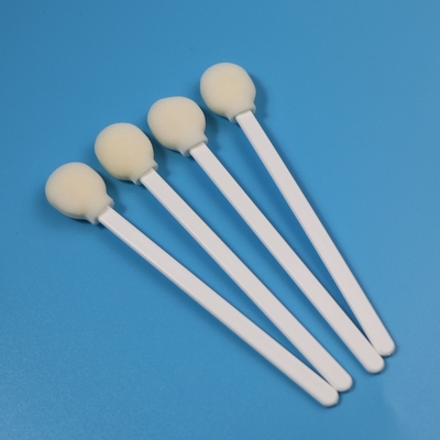 5" fusselfreier großer runder Schaum gespitzter Cleanroom-Putzlappen mit Kunststoffgriff