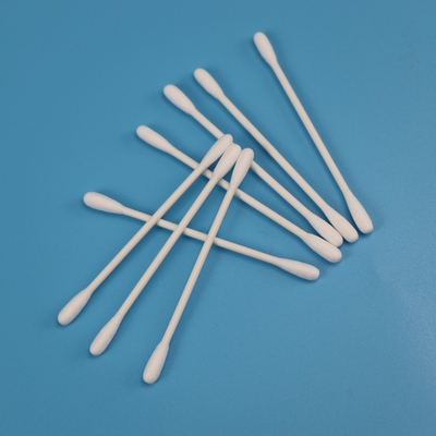 Biologisch abbaubarer Papierstock-doppelte Rundkopf Qtips-Baumwolle Bud Swab For Cleanroom