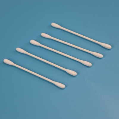 Biologisch abbaubarer Papierstock-doppelte Rundkopf Qtips-Baumwolle Bud Swab For Cleanroom