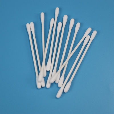 Biologisch abbaubarer Papierstock-doppelte Rundkopf Qtips-Baumwolle Bud Swab For Cleanroom
