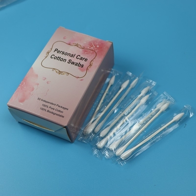 Einzelperson eingewickelte Papierstock-Runde und spitzes Wattestäbchen für Körperpflege