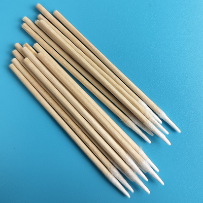 3&quot; fusselfreies Mikro-spitzes Wattestäbchen Baumwoll-Bud Wooden Sticks 1mm für Fabrik-Reinigung