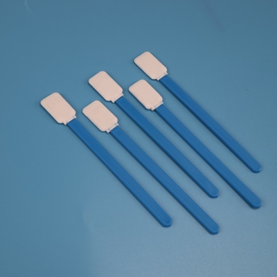 714 Lintfreier grüner Griff Flachrechteckiger Mikrofiber-Swab-Lieferant zur Linsenreinigung