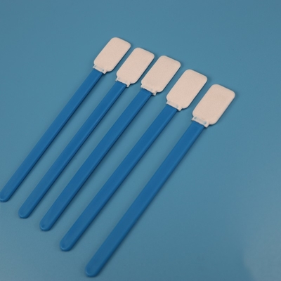 714 Lintfreier grüner Griff Flachrechteckiger Mikrofiber-Swab-Lieferant zur Linsenreinigung