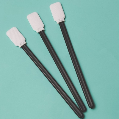 Schwarzer Griff Dacron Stick Flat Square Reinraum Polyester Swab 714 Lintfrei