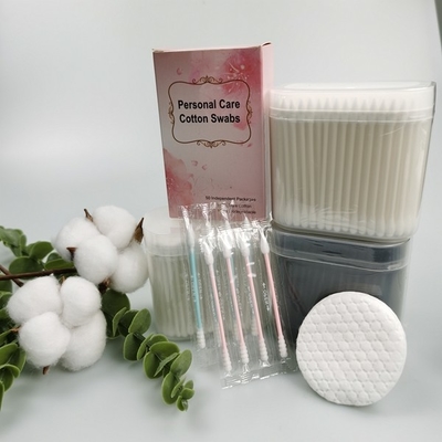 100/500 Stück Make-up Wattepads in Großpackung, hypoallergen, runde Vlies-Gesichtspads mit Reisetasche