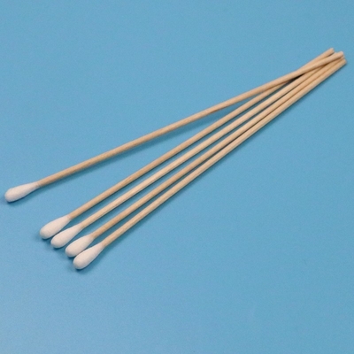 CA-006 Biologisch abbaubarer langer Holzstäbchen Reinraum Q Tipps Industrielle Baumwollknospen Reinigungsschwabstäbchen