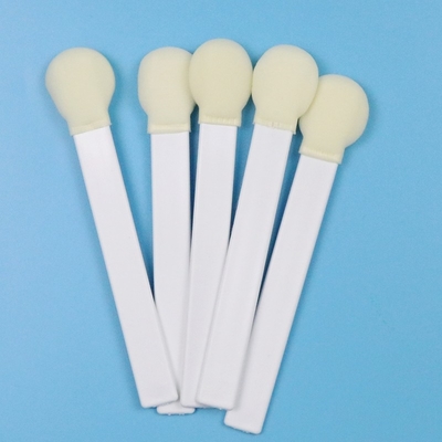 145 mm weißer PP-Stick 30 mm großer runder Kopf Schwammstick medizinischer Schaumspülspül-Applikator