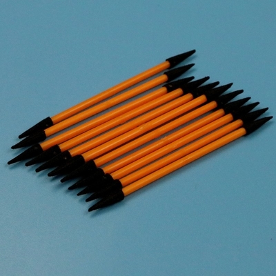 TX750 Lint-freie Orange-Handfläche Mini Spitzen-Schwammstäbchen Doppelend kleiner Reinraum Schaumspülspül für eine detaillierte Reinigung