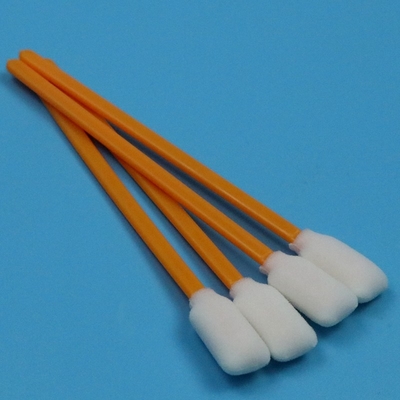 5&quot; Lint-freie rechteckige Schaumspülung Orange Stick Inkjet-Drucker Reinigung Schaumspülung für den Reinraum