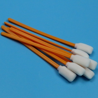 5&quot; Lint-freie rechteckige Schaumspülung Orange Stick Inkjet-Drucker Reinigung Schaumspülung für den Reinraum