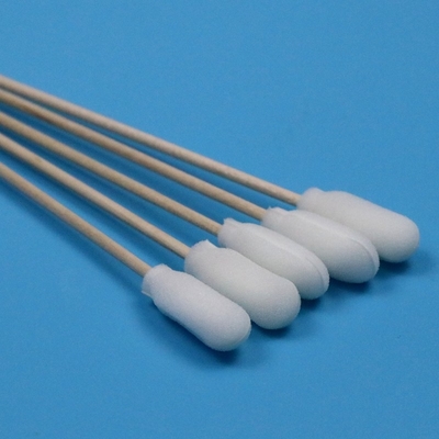 15 cm Einweg-Holz-Stick Sponge Stick Medizinischer Schaum-Swab-Applikator mit Baumwollknospen im Inneren