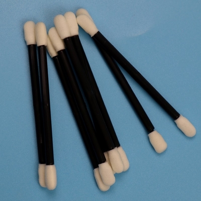 Lintfreie doppelte Enden komprimierte Kleine Reinigungsraum-Swab Auto Reinigung Schaum-Swab mit schwarzem Griff