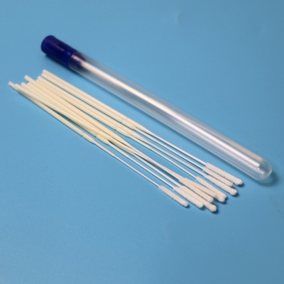 Individuell eingewickelt, geflockt, Nylon Nasenswab Sterilprobe Sammlung Swab mit Schlauch