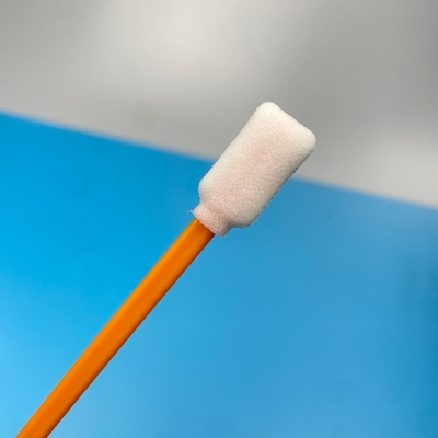 Orange-farbige Schaumspitze Spülstücher Rechteckkopf Feststoff PP-Handgriff Lint-freier Spülstücher