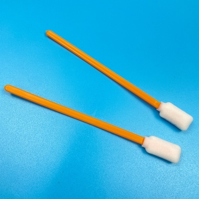Orange-farbige Schaumspitze Spülstücher Rechteckkopf Feststoff PP-Handgriff Lint-freier Spülstücher