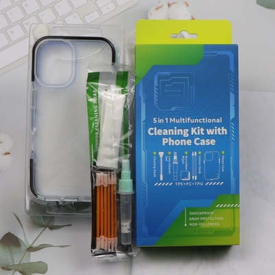 5 in 1 Telefonreiniger Kleines Schaumwaschgerät Bildschirmreinigung Kit Telefonreinigung Kit mit Telefongehäuse