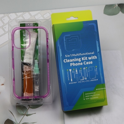 5 in 1 Telefonreiniger Kleines Schaumwaschgerät Bildschirmreinigung Kit Telefonreinigung Kit mit Telefongehäuse