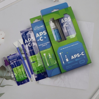 3 in 1 tragbare doppelseitige Mikrofaser-Sensor-Swab APS-C Kamera Reinigung Kit mit Lösung