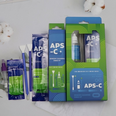 3 in 1 tragbare doppelseitige Mikrofaser-Sensor-Swab APS-C Kamera Reinigung Kit mit Lösung
