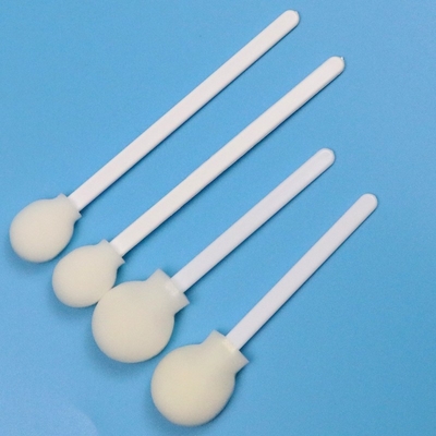 108 mm Einweg-weißer PP-Stick 30 mm großer runder Kopf Schwammstick Medizinischer Circular Foam Swab Applikator