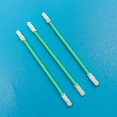 TX758 Fusselfreies, doppelseitiges ESD-Polyester-Wattestäbchen, Präzisions-Reinraum-Detailing-Wattestäbchen zur Staubentfernung