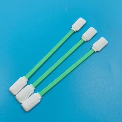 TX714 Fusselfreies, flaches, quadratisches ESD-Polyester-Tupfer zur Oberflächenreinigung, Reinraum-Tupfer mit Doppelköpfen