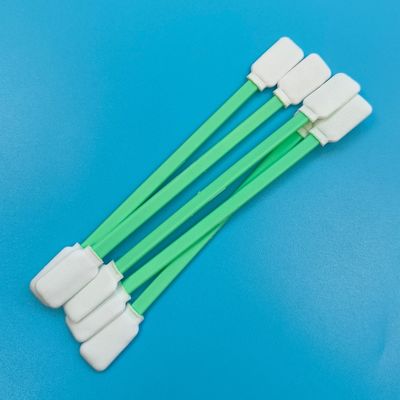 TX714 Fusselfreies, flaches, quadratisches ESD-Polyester-Tupfer zur Oberflächenreinigung, Reinraum-Tupfer mit Doppelköpfen