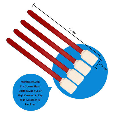 714 Fusselfreier, flacher, quadratischer Autoreinigungs-Detailtupfer, Mikrofaser-Clanroom-Tupfer für die Bildschirmreinigung