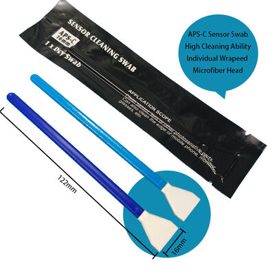 Einzeln verpackte 16-mm-Mikrofaser-Sensortupfer für APS-C-Kameras. Detailtupfer für die Reinigung von DSLR-Kameras