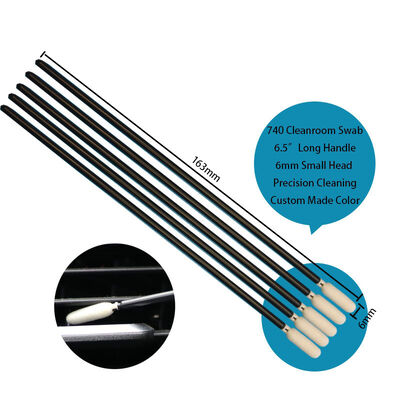 TX740 Fusselfreier 6,5-Zoll-Präzisionsschwamm mit extra langem Griff, Detaillierungstupfer, Druckerreinigungsschaumtupfer für die Autoreinigung