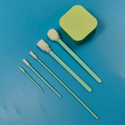 Tragbares Mikroschwamm-Detailtupfer-Set mit grünem Griff, Präzisions-Reinigungstupfer-Set, Auto-Reinigungsset