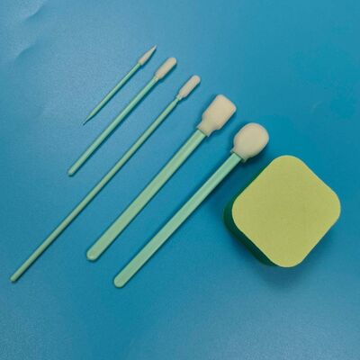 Tragbares Mikroschwamm-Detailtupfer-Set mit grünem Griff, Präzisions-Reinigungstupfer-Set, Auto-Reinigungsset