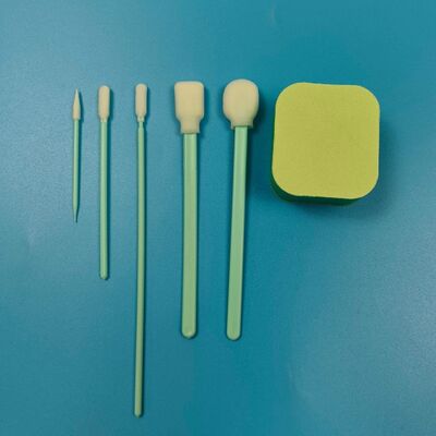 Tragbares Mikroschwamm-Detailtupfer-Set mit grünem Griff, Präzisions-Reinigungstupfer-Set, Auto-Reinigungsset