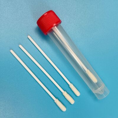 8cm Einweg-weiße PP-Stick-Steril-Schaum-Tipp-Swab VTM Kit Grippe-Test Oral-Swab Umwelttest Swab Oberflächenprobenahme-Swab
