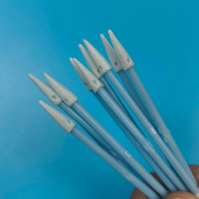 Fusselfreier Mini-Spitzschwammtupfer mit blauem Griff, 3,6 mm, Autoreinigungs-Detaillierungstupfer, Präzisionsreinigungs-ESD-Schaumtupfer für Reinräume