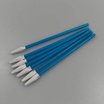 Fusselfreier Tupfer mit blauem Griff, Mini-Spitz-Polyester-Tupfer, Präzisions-Reinigungstupfer für Reinräume