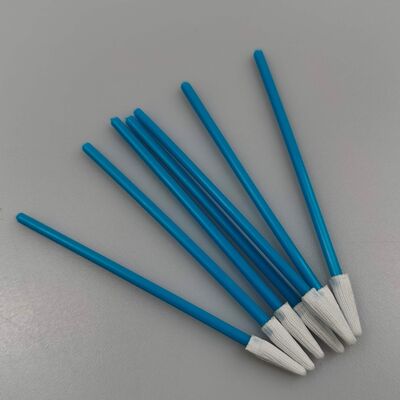 Fusselfreier Tupfer mit blauem Griff, Mini-Spitz-Polyester-Tupfer, Präzisions-Reinigungstupfer für Reinräume