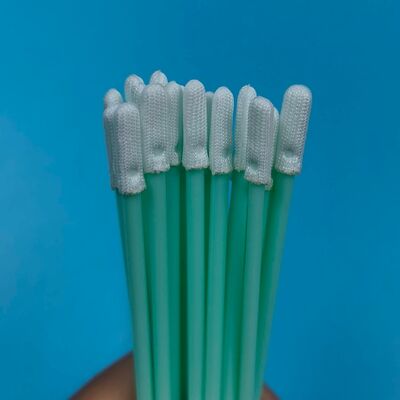 TX758 Fusselfreier, kleiner, flacher Reinraum-Tupfer, Halbleiter-Reinigungs-ESD-Polyester-Tupfer, Präzisions-Reinigungstupfer