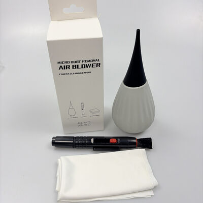 Air Blower Cleaning Kit - Lens Pen & Microfiber Cloth in Paper Box - for DSLR, Mirrorless Sensor, Lens Glass & Viewfinder - Customizable