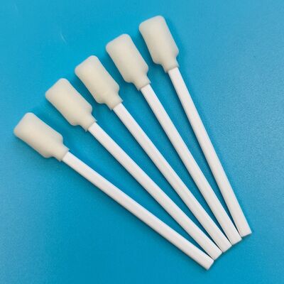 Disposable White PP Stick Rectangular 1ml Sponge Stick for Clinical Skin Cleaning Wound Cleaning Foam Swab Applicator
