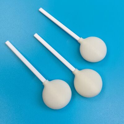 Disposable White PP Stick 30mm Big Round Head Sponge Stick 3ml Circular Foam Swab Applicator Skin Disinfection Swab