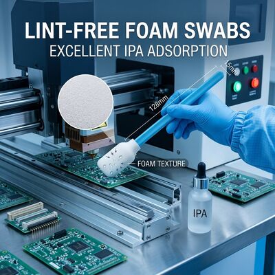 128mm Square Foam Cleaning Swab SW-2607C3 Wide Lint Free Sponge Head for Electronics Printhead Maintenance