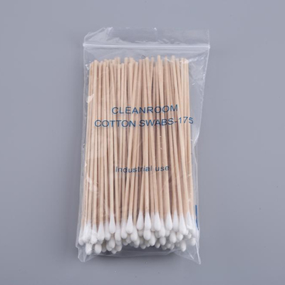 Haushalts-hölzerne Stock-Wattestäbchen, 100 PC/Taschen-Kosmetik-Wattestäbchen