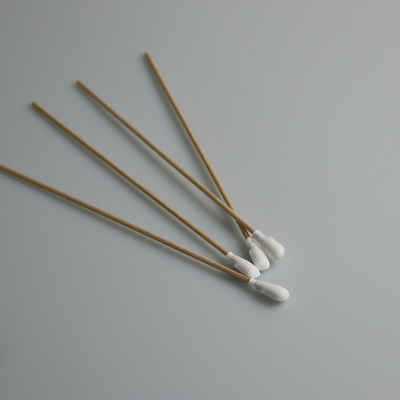 Polyester-industrielle Wattestäbchen-Präzisions-Spitzen-fusselfreier Holzgriff