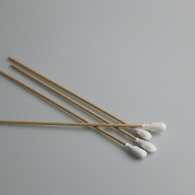 Polyester-industrielle Wattestäbchen-Präzisions-Spitzen-fusselfreier Holzgriff