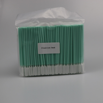 Cleanroom-Paddel-Kopf-Grün-steife Griff-Polyester-Putzlappen mit 102mm Länge